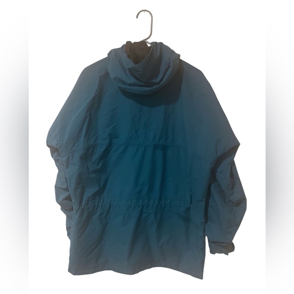 Vintage 90s REI Women’s XL GORE-TEX Hooded Jacket Teal Waterproof - Picture 3 of 8